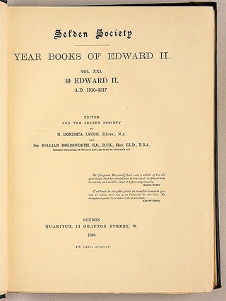Year Books of Edward II. Vol. XXI, 10 Edward II. A.D. 1316-1317