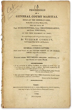 Item #69969 Proceedings of a General Court Martial held at the Horse-Guards. Trial, Richard...