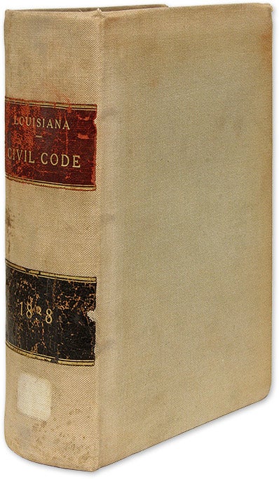 Item #70003 Civil Code of the State of Louisiana. English & French edition. Louisiana, Wheelock S. Upton, Needler R. Jenning.