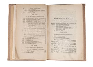The Penal Code of Alabama; Prepared by G W Stone and J W Shepherd...