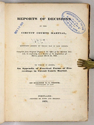 Reports of Decisions in the Circuit Courts Martial, Of Questions...