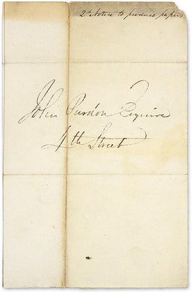 Autograph Letter, Signed, Philadelphia, February 13, 1838.