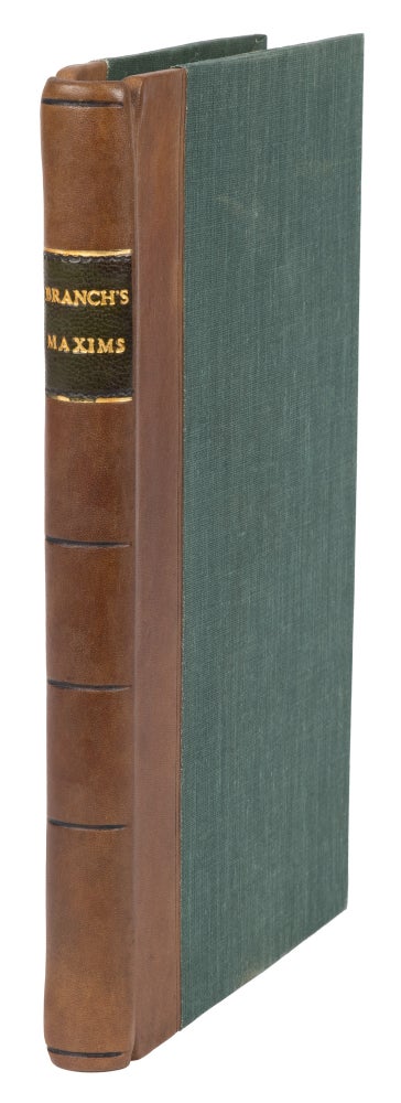 Item #70454 Principia Legis et Aequitatis, Being an Alphabetical Collection. Thomas Branch, William Waller Hening.
