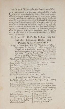 An Essay on Crimes and Punishments. Philadelphia: R. Bell, 1778.