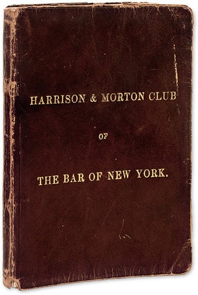 Item #70497 Harrison & Morton Club of New York, New York, 1888. Manuscript, Harrison, Morton Club...