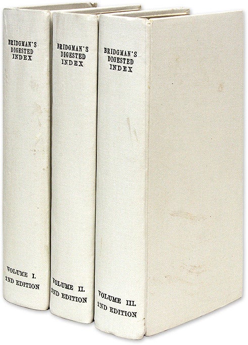 Item #70509 An Analytical Digested Index of the Reported Cases in the Several. Richard Whalley Bridgeman.