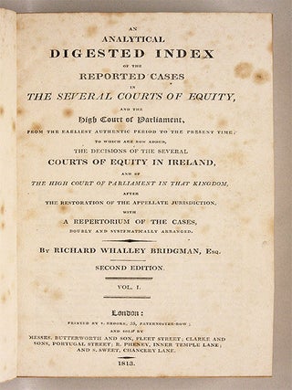 An Analytical Digested Index of the Reported Cases in the Several...