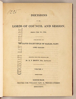 Decisions of the Lords and Council and Session, From 1766 to 1791...