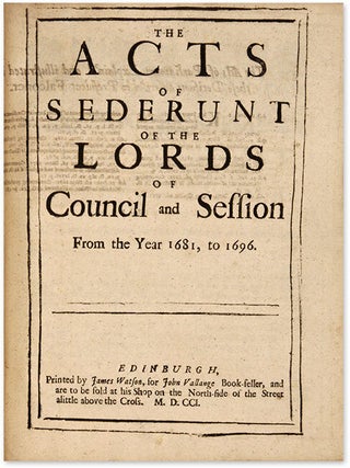 A Collection of Decisions, Of the Lords of Council and Session...