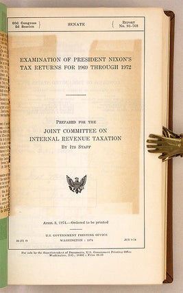 Examination of President Nixon's Tax Returns for 1969 Through 1972.
