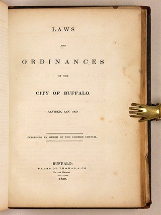 Charter of the City of Buffalo, With the Several Amendments, To Which.