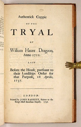 Three Cases Concerning Soldiers, One Concerning a Cattle Thief, 1737.