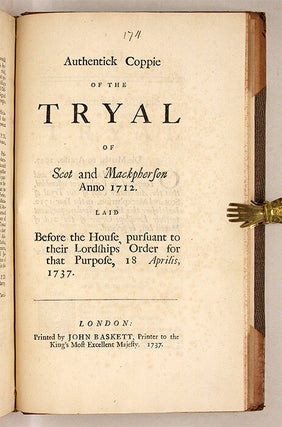 Three Cases Concerning Soldiers, One Concerning a Cattle Thief, 1737.