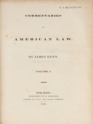 Commentaries on American Law, First Edition, Vols I to III (3 books)