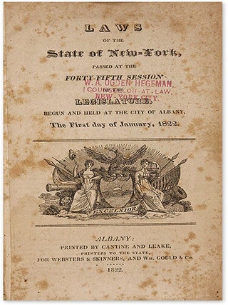 Laws of the State of New-York... 1816 to 1865, in 42 books
