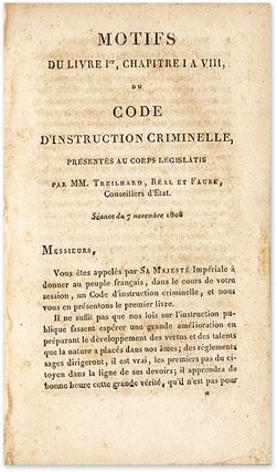 Code d'Instruction Criminelle, Edition Conforme a l'Edition Originale.
