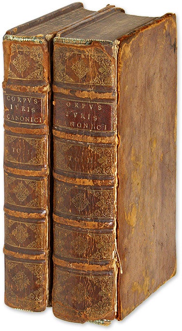 Item #71031 Corpus Iuris Canonici Notis Illustratum, Gregorii XIII... 2 vols. Corpus Juris Canonici, Antonio Naldi, Lancellotti.