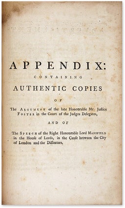 An Interesting Appendix to Sir William Blackstone's Commentaries...