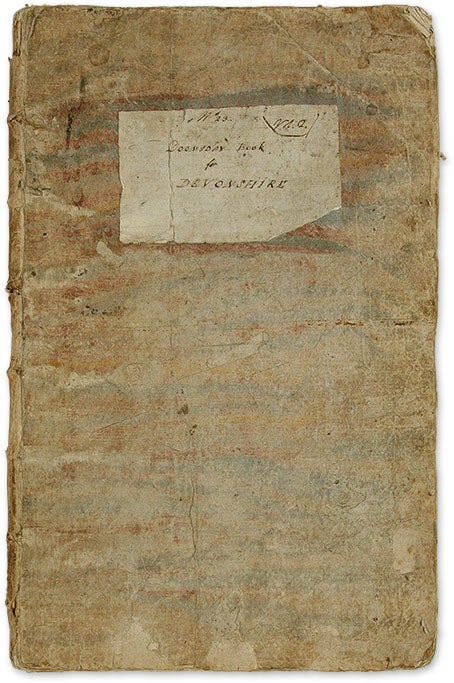 Item #71121 No 23, V 1 2, Domesday Book for Devonshire, 18th C, 15-1/2" x 10-1/2." Manuscript, Domesday Book.