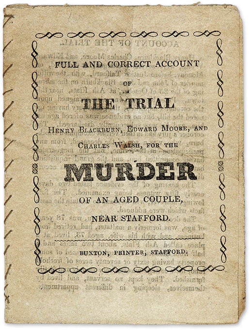 Item #71177 Full and Correct Account of the Trial, Henry Blackburn, Edward Moore. Trial, Henry Blackburn, Edward Moore, C. Walsh.