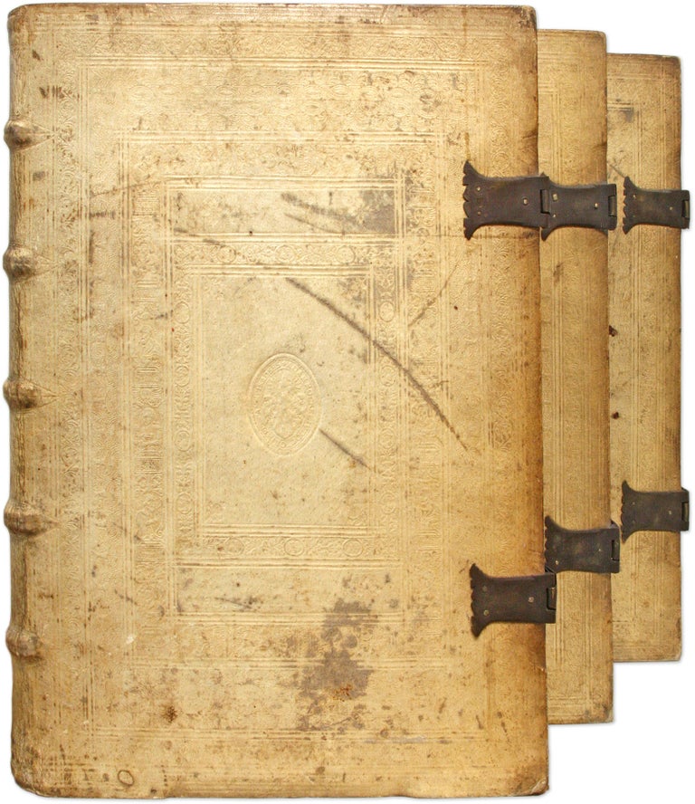 Item #71204 Institutionum [bound with] Infortianum [and] Digestum Novum, 1553-56. Emperor of the East Justinian I.