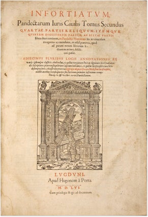 Institutionum [bound with] Infortianum [and] Digestum Novum, 1553-56.