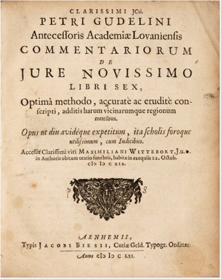 Commentariorum De Jure Novissimo Libri VI. Accessit...