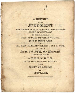 Item #71273 A Report of the Judgment Delivered in the Supreme Consistorial. Trial, Mary Margaret...