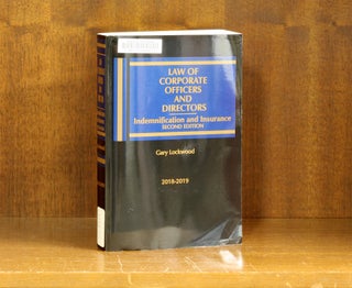 Item #71330 Law of Corporate Officers and Directors. Indemnification & Insurance. Gary Lockwood