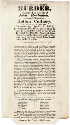 Item #71335 An Account of the Shocking Murder, Committed on the Body of John. Broadside, Murder,...
