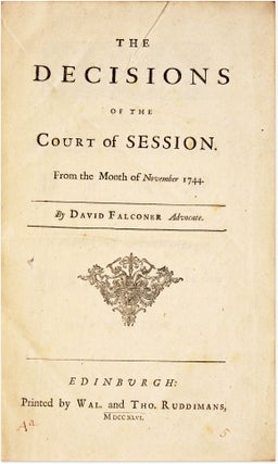 The Decisions of the Court of Session, From the Month of November...