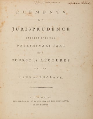 Elements of Jurisprudence [Bound with] Maxims and Rules of Pleading...