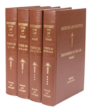 Item #71502 Restatement of the Law. Torts 2d. 4 Vols. Sections 1-End. 1965-1979. American Law...
