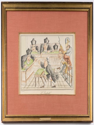 Item #71533 L'Incidente, Color Lithograph, c1900. France, Caricature