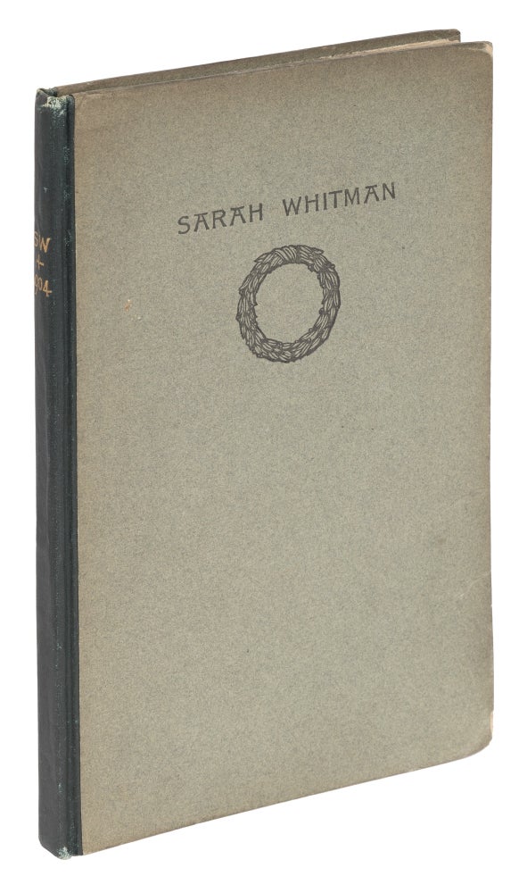 Item #71561 Sarah Whitman, Boston, 1904, Signed by Holmes. Oliver Wendell Holmes, Sarah Wy, Jr: Whitman.