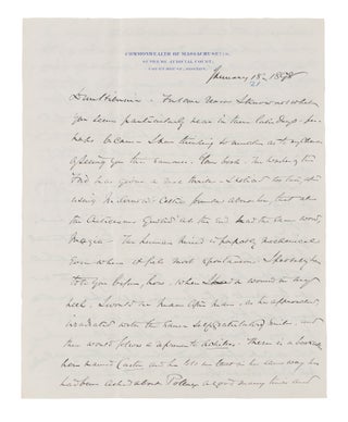 Item #71642 Autograph Letter Signed "Yours, OWH" to Lady Clare Castletown, 1898. Holmes...