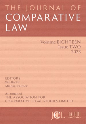 Item #71659 The Journal of Comparative Law. ANNUAL SUBSCRIPTION. Subscription: Institutional USA...