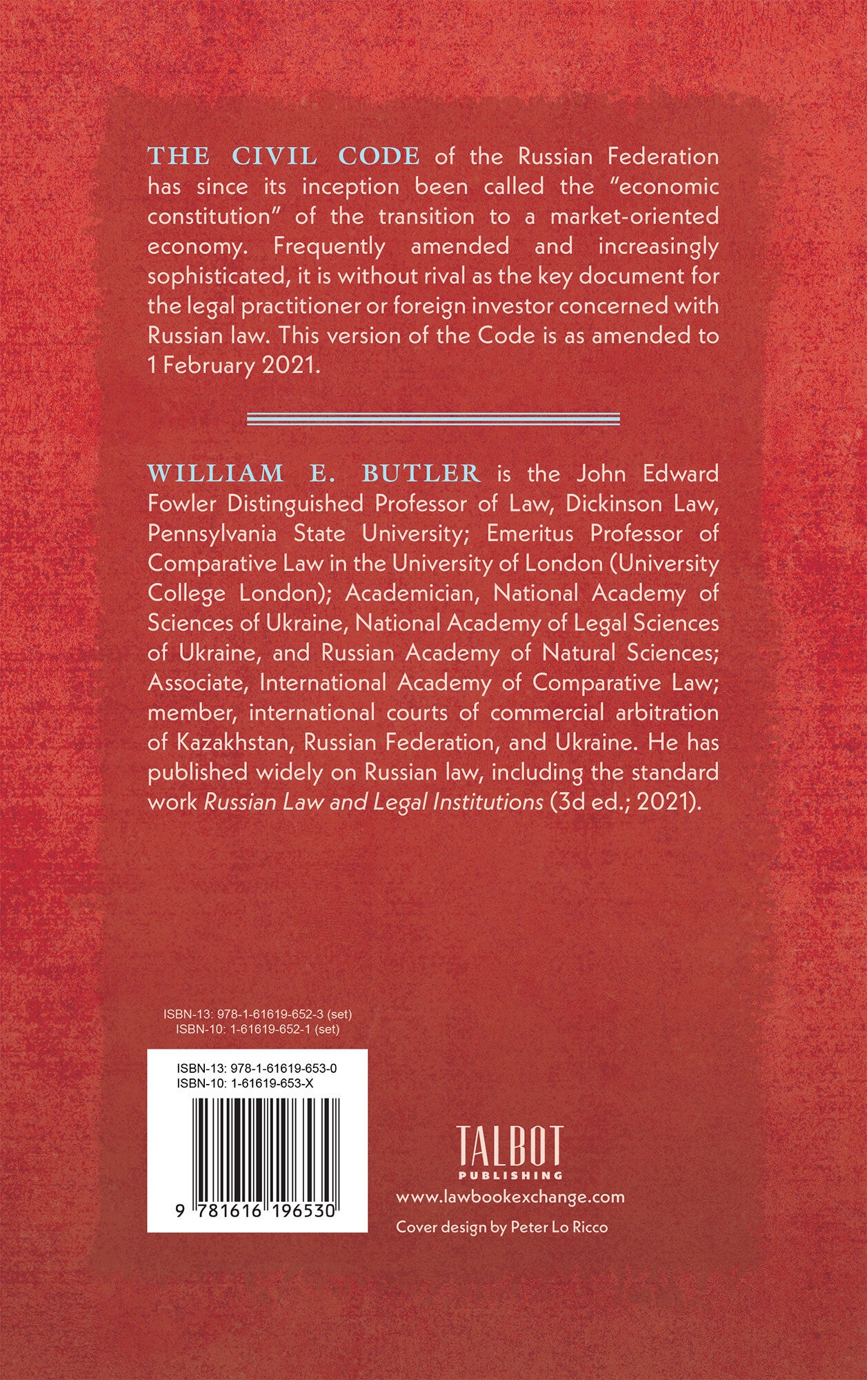 Soviet Civil Code Civil Code of the Russian Federation. 2 volumes. 2021 | William E. Butler