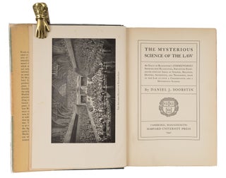 Item #71700 The Mysterious Science of the Law, With a Rare Dust Jacket. Daniel J. Boorstin