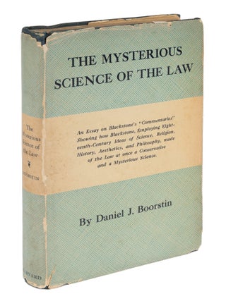 The Mysterious Science of the Law, With Dust Jacket.