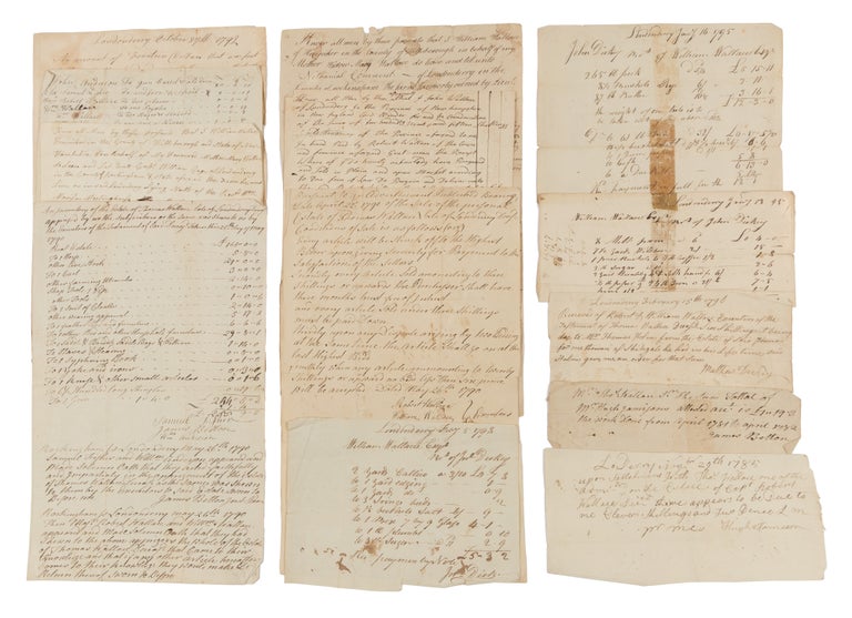 Item #71739 Deeds, Receipts, Estate Inventories and Other Legal Documents, 1780. Manuscript Archive, New Hampshire, Wallace Family.