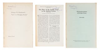Item #71772 Offprints, Addresses and Pamphlets, 3 of Them Signed by Pound, 1908. Archive, Roscoe...