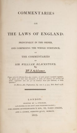 Commentaries on the Laws of England, Principally in the Order, And...