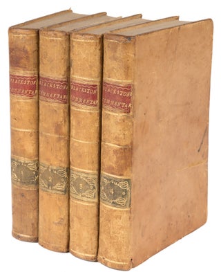 Item #71808 Commentaries on the Laws of England. Dublin, 1773. 4 Volumes. Sir William Blackstone