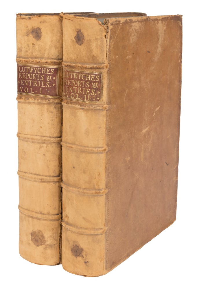 Item #71828 Un Livre des Entries, Contenant Auxi un Report des Resolutions del. Edward Lutwyche.