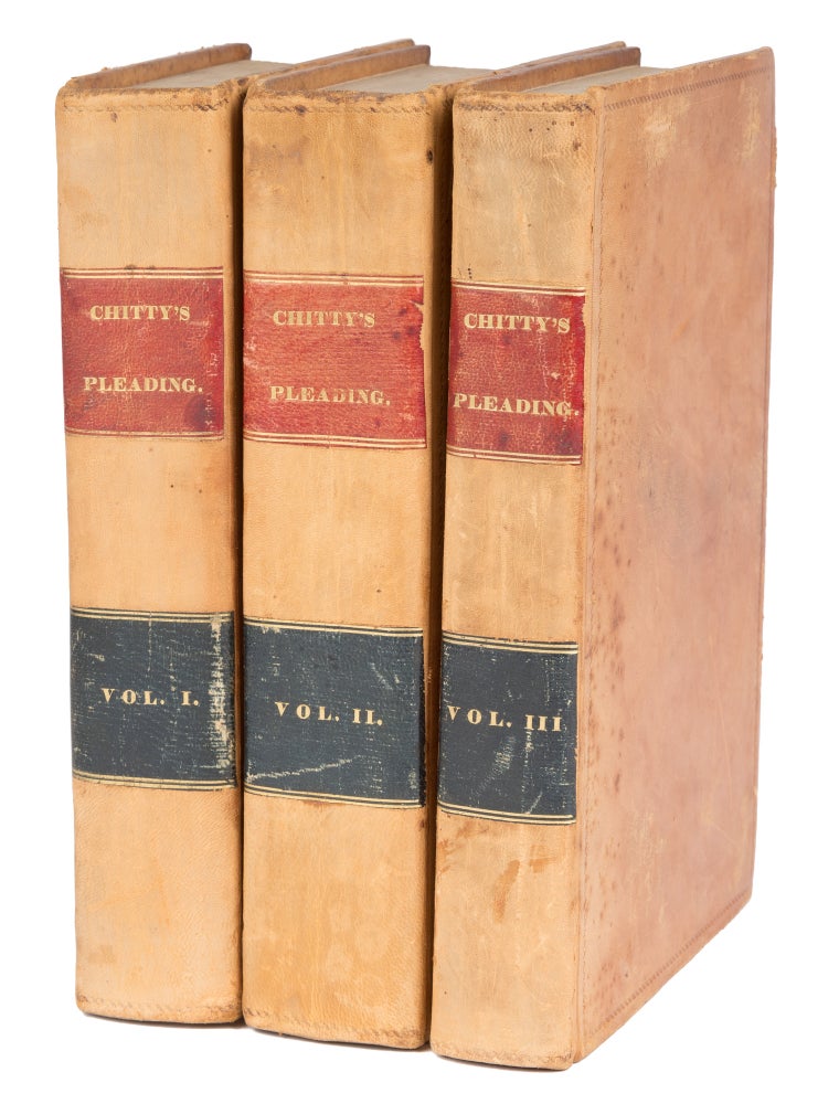 Item #71863 A Treatise on the Parties to Actions, The Forms of Actions... 3 vols. Joseph Chitty, John A. Dunlap, Edward Ingraham.
