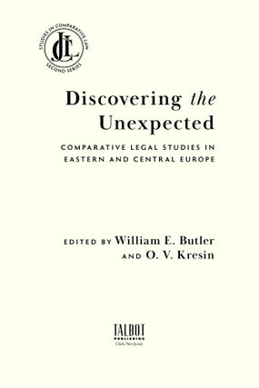 Discovering the Unexpected: Comparative Legal Studies in Eastern...
