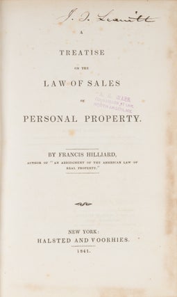 A Treatise on the Law of Sales of Personal Property.