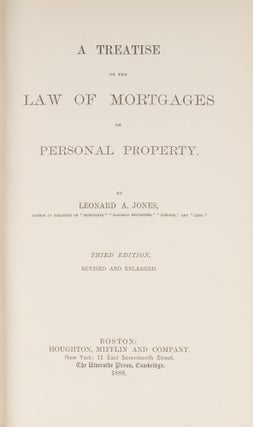A Treatise on the Law of Mortgages of Personal Property, 3rd ed, 1883.