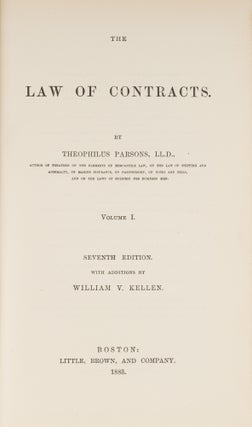 The Law of Contracts, Seventh Edition, With Additions... 3 vols.